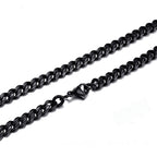 Big Links Necklace Chunky Choker Stainless Steel Cuban-Style Links 3mm to 7mm
