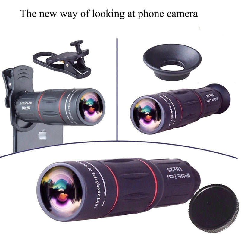 Long Distance Mobile Phone Photography Telescopic Zoom 18X Photos Telescope Smartphone Telephoto Lens With Tripod