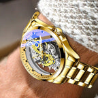 Skeleton See-Through Watch Gold Silver