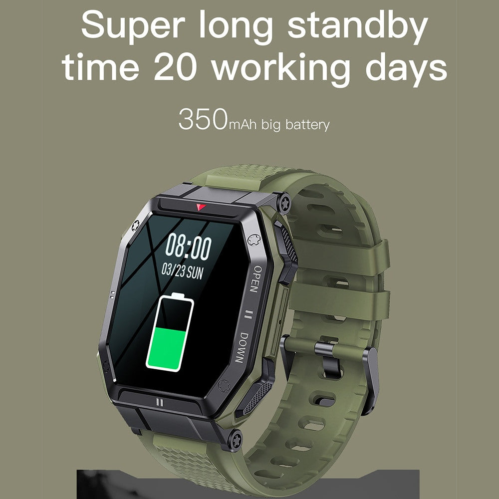 Tradies Durable Outdoors Smart Watch Sports Activity Data Monitoring with Bluetooth