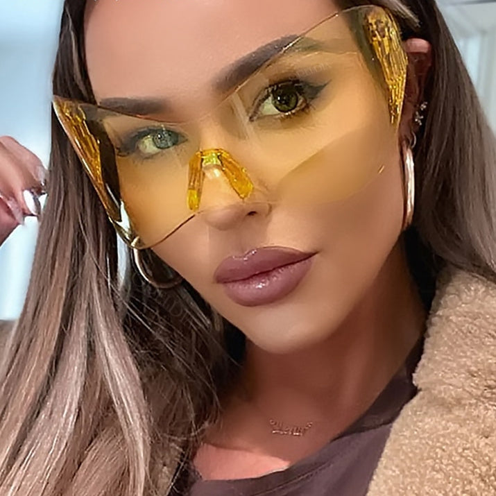 Big Frame Wrap Wrap Sunglasses Y2K Large Lenses