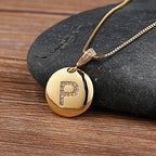 Personalised Your Name Initials Gold Necklace Letter Alphabet A to Z Charm Pendant Jewellery