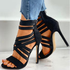 Peep Toe Pump Strappy High Heels Gladiator Shoes