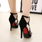Peep Toe High Heels Women's Party Heel Shoes 8cm
