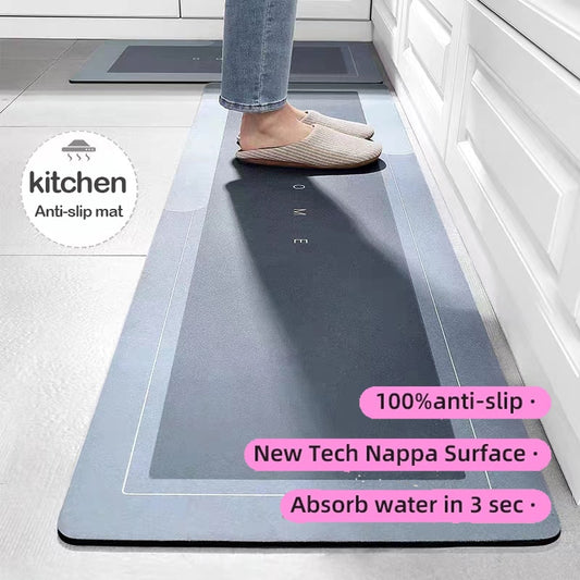 Super-Absorbent Floor Runner Magic Kitchen Anti-Slip Soft-Cushioning Rug Strip Mat