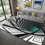 Trippy Optical Illusion 3D Vortex Mat Printed Rug Home Floor Carpet