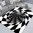 Trippy Optical Illusion 3D Vortex Mat Printed Rug Home Floor Carpet