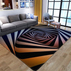 Trippy Optical Illusion 3D Vortex Mat Printed Rug Home Floor Carpet
