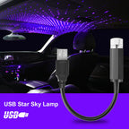 Car Ceiling Lights Projector Galaxy Starry Night LED USB Lighting