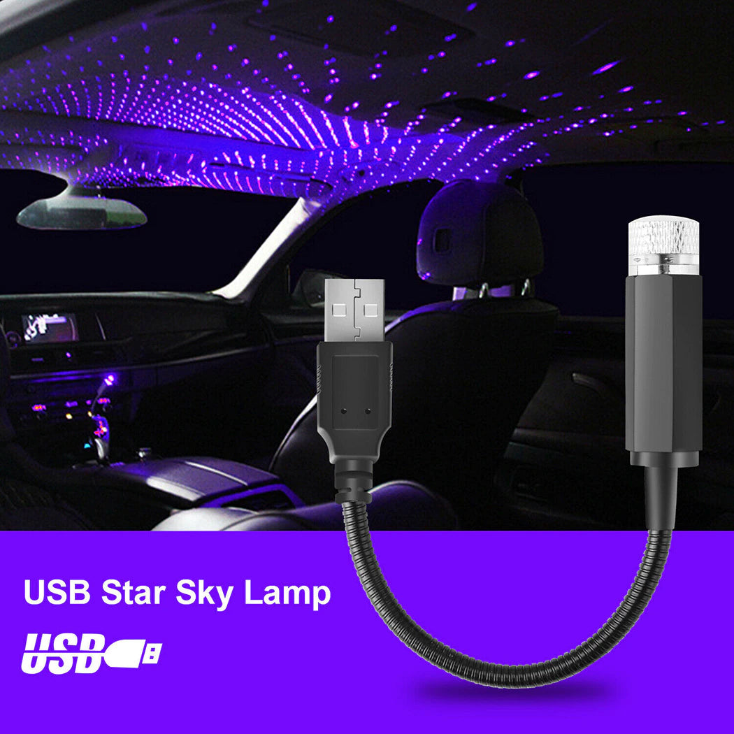 Car Ceiling Lights Projector Galaxy Starry Night LED USB Lighting