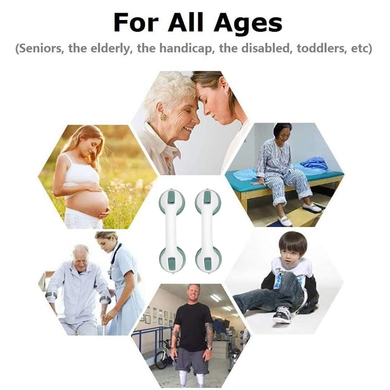 Safety Grab Bar Strong Suction Grip for Seniors Bathroom Shower Handle