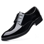 Italiano Patent Leather Formal Oxford Dress for Men Shiny Shoes