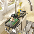 Kitchen Sink Dishes Caddy Organiser Basket Adjustable Shower Bathroom Soap Holder
