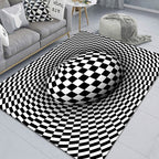 Trippy Optical Illusion 3D Vortex Mat Printed Rug Home Floor Carpet