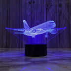 Aeroplane 3D Night Light Jet Airplane Travel Flying