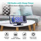Wall Clock Night Projector Phone Charger Displays Digital Time On Ceilings
