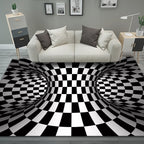 Trippy Optical Illusion 3D Vortex Mat Printed Rug Home Floor Carpet