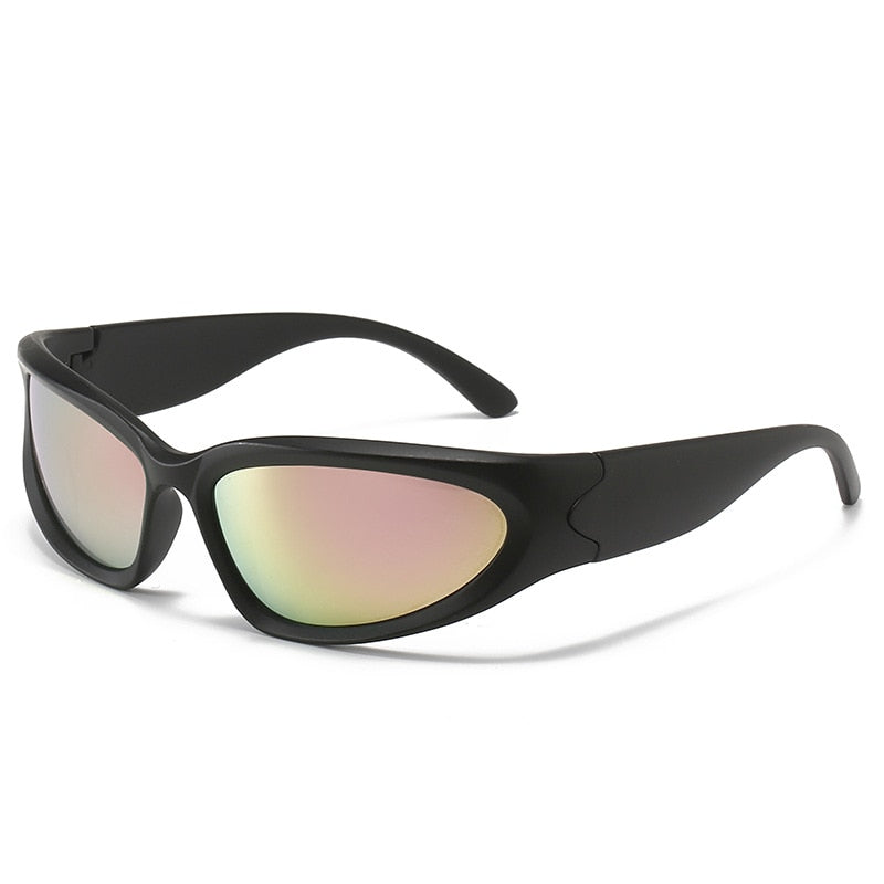 Punk-Style Sports Wrap-Around Unisex Sunglasses Full Cover Shades