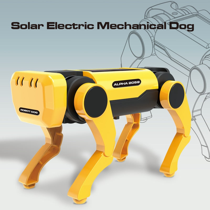 Kids Robot Solar Bionic Dog Science Tech Educational DIY Assembly Toy