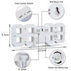 Wall Clock 3D Digital LED Illuminated Desk Home Office Lighting Decor
