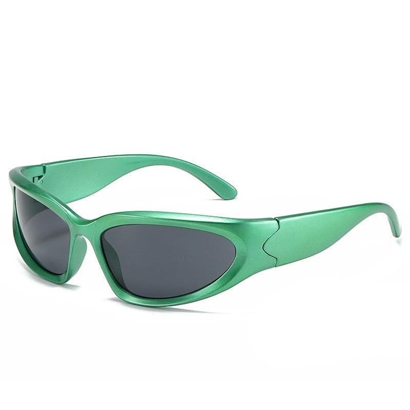 Punk-Style Sports Wrap-Around Unisex Sunglasses Full Cover Shades