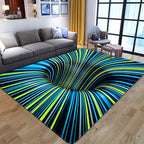 Trippy Optical Illusion 3D Vortex Mat Printed Rug Home Floor Carpet