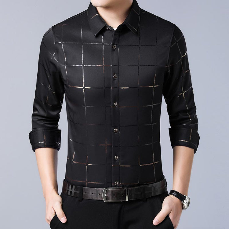 Dress Shirt Wrinkle-Resistant Men's Button-Up