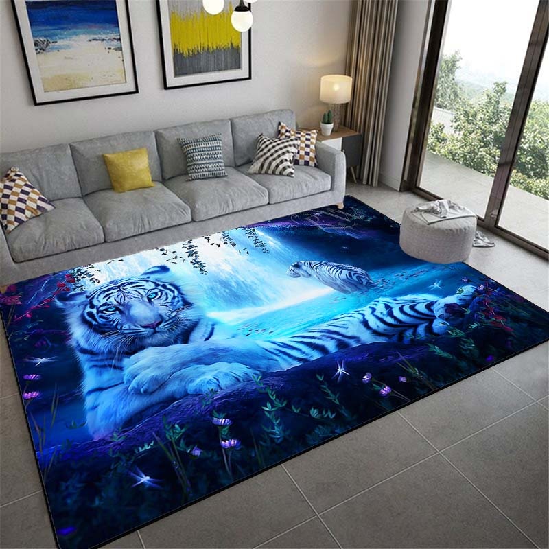 Leopard Tiger Print Rugs Jungle Cat Carpets Mats