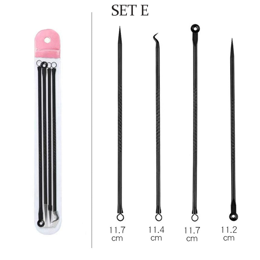 Blackhead Pimples 4pcs Stainless Steel Tools Set How To Pop Pimples Professional Kit