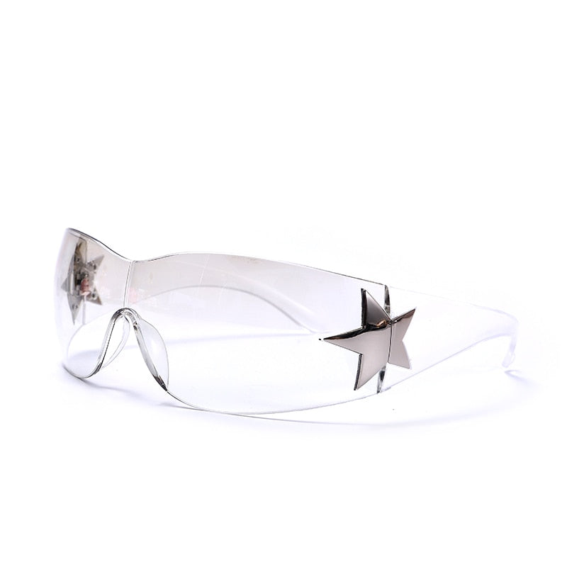 Wraparound Star Sunglasses New Fashion Punk-Style Wrap Shades