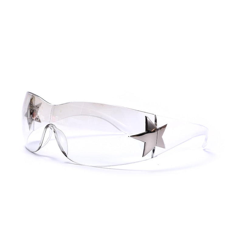 Wraparound Star Sunglasses New Fashion Punk-Style Wrap Shades