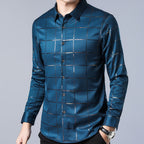 Dress Shirt Wrinkle-Resistant Office Business Work Menswear