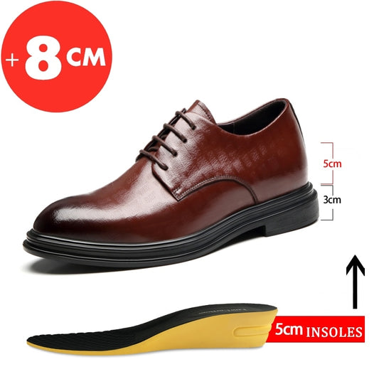 Business Dress Formal Men's Shoes Elevator Heightening Instantly Boost Tall Height 3cm / 8cm