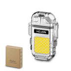 Arc Lighter With Torch Flashlight USB Rechargeable Outdoors Fire Starter Waterproof Windproof