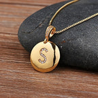 Personalised Your Name Initials Gold Necklace Letter Alphabet A to Z Charm Pendant Jewellery