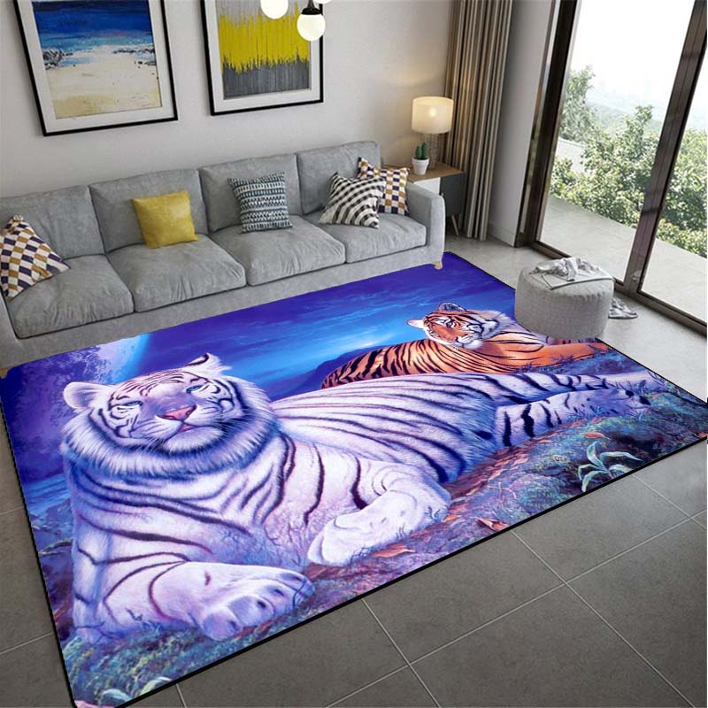 Leopard Tiger Print Rugs Jungle Cat Carpets Mats
