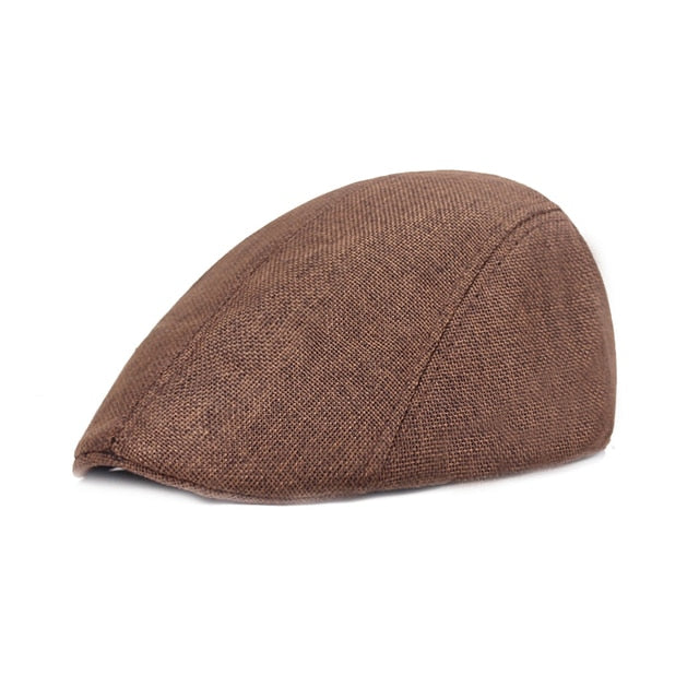 Leather Golf Peaked Cap Retro Gatsby PU Hat