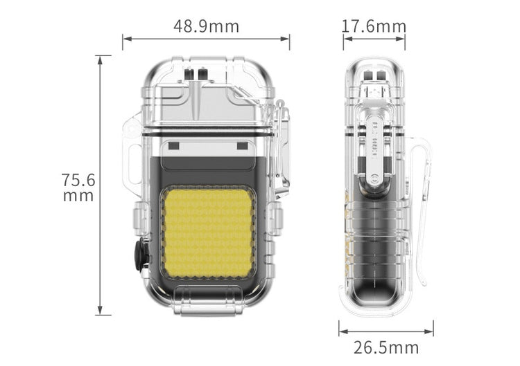 Glow-in-the-Dark Windproof and Waterproof USB Rechargeable Lighter Torch