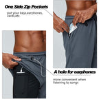Workout Sports Shorts 2-in-1 Gym Fitness Phone Pocket Towel Hoop