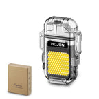 Arc Lighter With Torch Flashlight USB Rechargeable Outdoors Fire Starter Waterproof Windproof