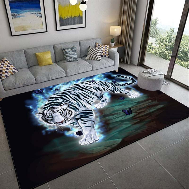 Rug Leopard / Tiger Print Jungle Cat Floor Covering Carpet Mat