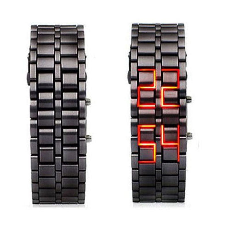 LED Display Lava Digital Watch Japanese Samurai Inspired