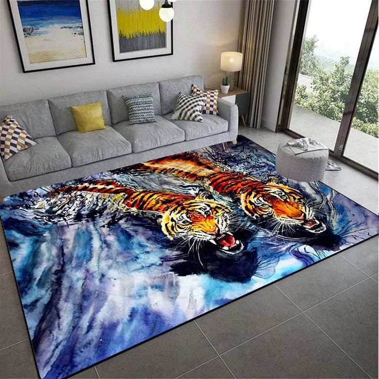 Rug Leopard / Tiger Print Jungle Cat Floor Covering Carpet Mat