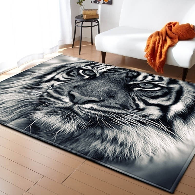 Leopard Tiger Print Rugs Jungle Cat Carpets Mats