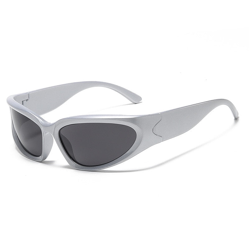 Punk-Style Sports Wrap-Around Unisex Sunglasses Full Cover Shades