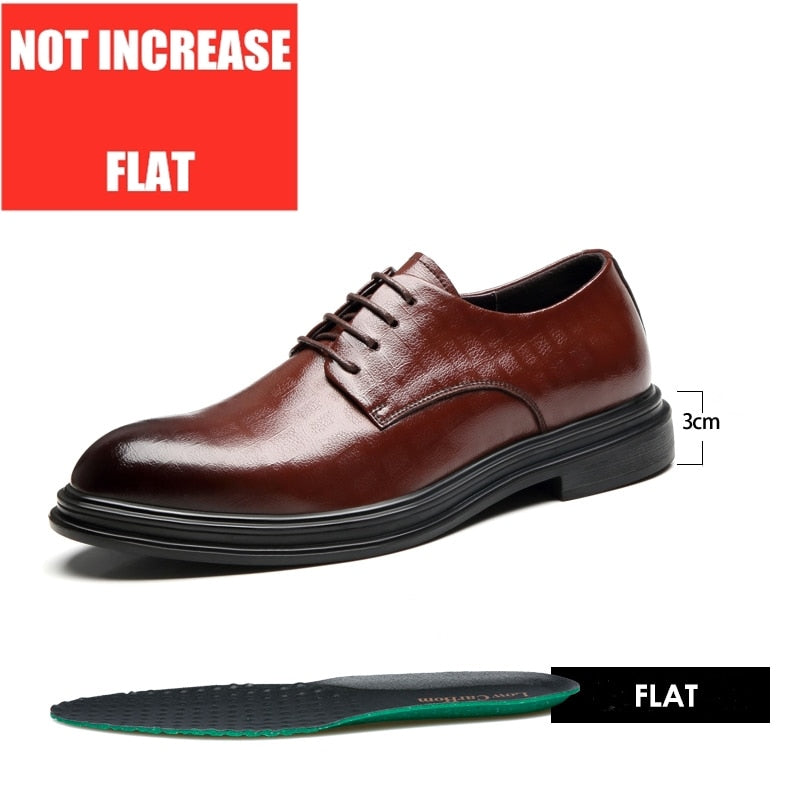 Business Dress Formal Men's Shoes Elevator Heightening Instantly Boost Tall Height 3cm / 8cm