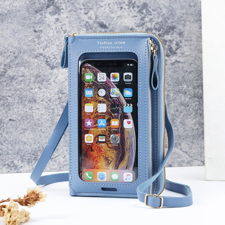 See-Through Mobile Phone Touchscreen Purse Cell Phone Case Clutch Clear Screen Crossbody Shoulder Bag