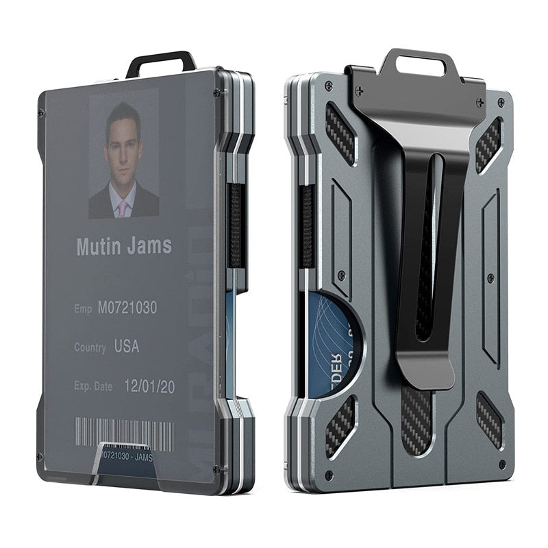 Work ID Security Pass Office Swipe Card RFID Blocking Badge Holder and Money Clip