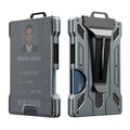 Heavy Duty Work ID Badge Holder RFID Protection Security Pass Swipe Card With Money Clip