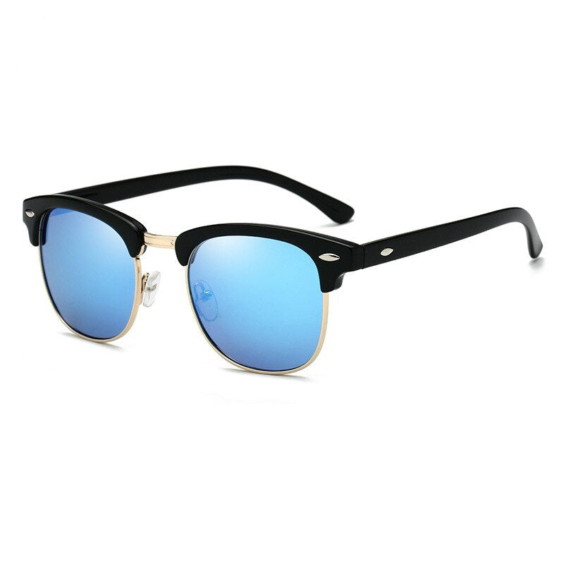 Semi Rimless Sunglasses Vintage Hollywood Design